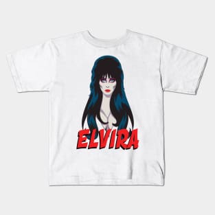 Elvira fan art Kids T-Shirt